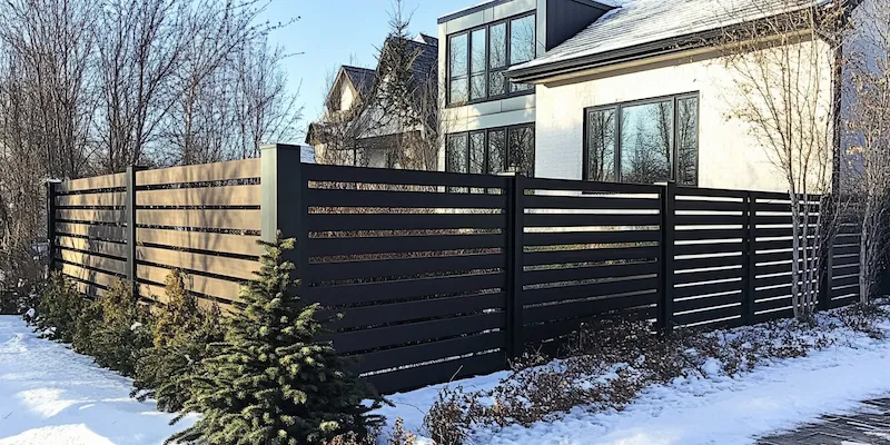 Moderne Gartengestaltung mit Zäunen aus Polen